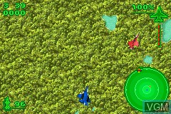 In-game screen of the game Ace Combat Advance on Nintendo GameBoy Advance