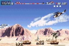 In-game screen of the game Super Army War on Nintendo GameBoy Advance