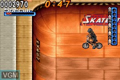 In-game screen of the game Mat Hoffman's Pro BMX on Nintendo GameBoy Advance