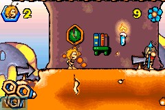 In-game screen of the game Maya the Bee - The Great Adventure on Nintendo GameBoy Advance
