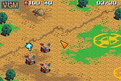 In-game screen of the game Mech Platoon on Nintendo GameBoy Advance