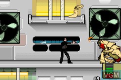 In-game screen of the game Men in Black - The Series on Nintendo GameBoy Advance