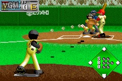 In-game screen of the game Mobile Pro Yakyuu - Kantoku no Saihai on Nintendo GameBoy Advance