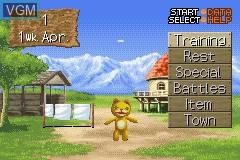 In-game screen of the game Monster Rancher Advance on Nintendo GameBoy Advance