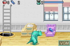 In-game screen of the game Monsters, Inc. on Nintendo GameBoy Advance