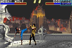 In-game screen of the game Mortal Kombat Advance on Nintendo GameBoy Advance