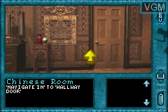 In-game screen of the game Nancy Drew - Message in a Haunted Mansion on Nintendo GameBoy Advance