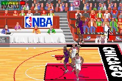 In-game screen of the game NBA Jam 2002 on Nintendo GameBoy Advance