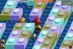 In-game screen of the game Pac-Man Collection on Nintendo GameBoy Advance