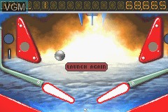 In-game screen of the game Pinball Challenge Deluxe on Nintendo GameBoy Advance