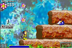 In-game screen of the game Pinobee - Wings of Adventure on Nintendo GameBoy Advance