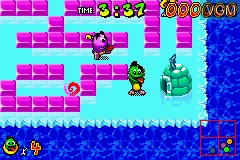 In-game screen of the game Planet Monsters on Nintendo GameBoy Advance