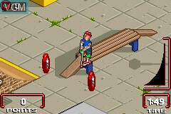 In-game screen of the game Razor Freestyle Scooter on Nintendo GameBoy Advance