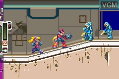 In-game screen of the game Mega Man Zero on Nintendo GameBoy Advance