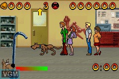 In-game screen of the game Scooby-Doo and the Cyber Chase on Nintendo GameBoy Advance