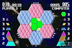 In-game screen of the game Space Hexcite - Maetel Legend EX on Nintendo GameBoy Advance