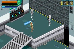 In-game screen of the game Star Wars - Jedi Power Battles on Nintendo GameBoy Advance