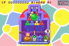 In-game screen of the game Super Bust-A-Move on Nintendo GameBoy Advance