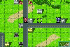 In-game screen of the game Super Robot Taisen A on Nintendo GameBoy Advance