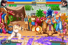 In-game screen of the game Super Street Fighter II Turbo - Revival on Nintendo GameBoy Advance