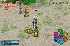 In-game screen of the game Shin Sangoku Musou Advance on Nintendo GameBoy Advance