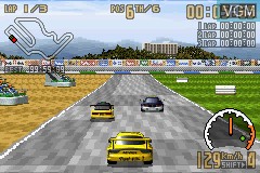 In-game screen of the game Top Gear GT Championship on Nintendo GameBoy Advance