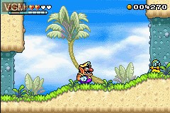 In-game screen of the game Wario Land 4 on Nintendo GameBoy Advance