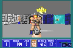 In-game screen of the game Wolfenstein 3D on Nintendo GameBoy Advance