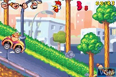 In-game screen of the game Popeye - Rush for Spinach on Nintendo GameBoy Advance