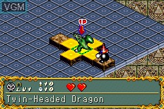 In-game screen of the game Yu-Gi-Oh! Dungeon Dice Monsters on Nintendo GameBoy Advance