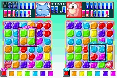In-game screen of the game Twin Series 7 - Twin Puzzle - Kisekae Wanko EX + Nyaa to Chuu no Rainbow Magic 2 on Nintendo GameBoy Advance