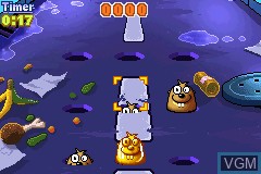 In-game screen of the game Whac-A-Mole on Nintendo GameBoy Advance