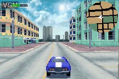 In-game screen of the game DRIV3R on Nintendo GameBoy Advance
