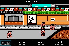 In-game screen of the game Kunio-Kun Nekketsu Collection 2 on Nintendo GameBoy Advance