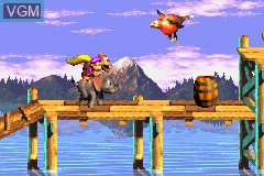 In-game screen of the game Donkey Kong Country 3 on Nintendo GameBoy Advance