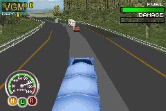In-game screen of the game Big Mutha Truckers on Nintendo GameBoy Advance