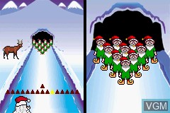 In-game screen of the game Elf Bowling 1 & 2 on Nintendo GameBoy Advance