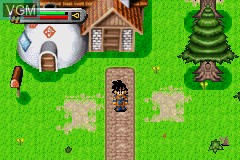 In-game screen of the game Dragon Ball Z - The Legacy of Goku I & II on Nintendo GameBoy Advance
