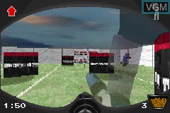 In-game screen of the game Greg Hastings' Tournament Paintball Max'd on Nintendo GameBoy Advance
