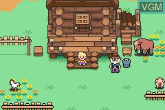 In-game screen of the game Mother 3 on Nintendo GameBoy Advance
