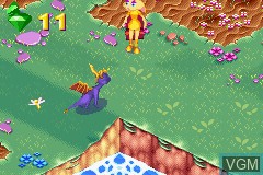 In-game screen of the game Spyro Superpack - Spyro - Season of Ice / Spyro 2 - Season of Flame on Nintendo GameBoy Advance