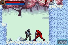 In-game screen of the game X-Men - The Official Game on Nintendo GameBoy Advance