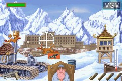 In-game screen of the game Chicken Shoot 2 on Nintendo GameBoy Advance
