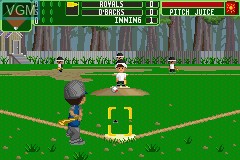 In-game screen of the game Backyard Sports Baseball 2007 on Nintendo GameBoy Advance