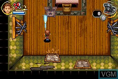 In-game screen of the game Monster House on Nintendo GameBoy Advance