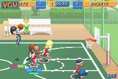 In-game screen of the game Backyard Sports Basketball 2007 on Nintendo GameBoy Advance