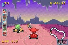 In-game screen of the game Cocoto Kart Racer on Nintendo GameBoy Advance