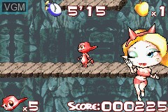 In-game screen of the game Cocoto Platform Jumper on Nintendo GameBoy Advance