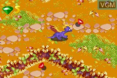In-game screen of the game Crash & Spyro Superpack - Spyro - Season of Ice + Crash Bandicoot - The Huge Adventure on Nintendo GameBoy Advance