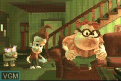 In-game screen of the game Game Boy Advance Video - The Adventures of Jimmy Neutron, Boy Genius - Volume 1 on Nintendo GameBoy Advance